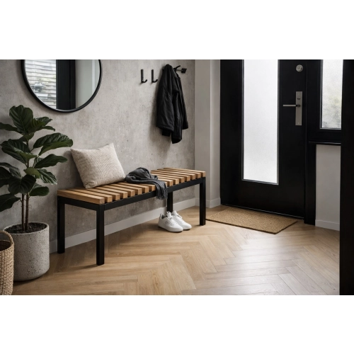 Ławka Metalowa Loft Siedzisko Drewno Lite LPD-36 Rozmiary od 50 cm do 200 cm